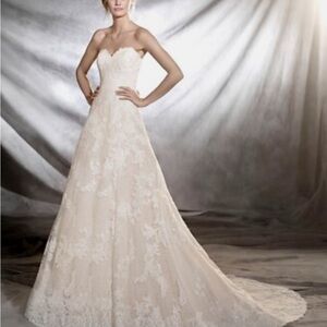 Pronovias Lace Wedding Dress in Ivory